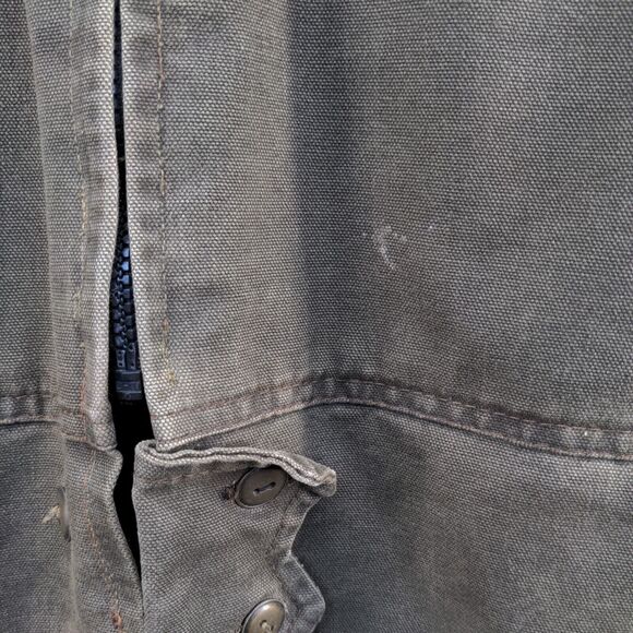 Trailways Men's Full Zip Flannel Lined Hooded Chore Field Jacket Brown XL Cotton - Picture 5 of 15